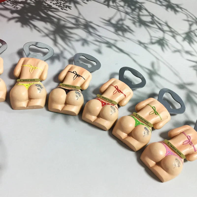 

3D Cute Cancun Bikini Resin Bottle Opener Fridge Magnets Super Strong Home Room Locker Decor