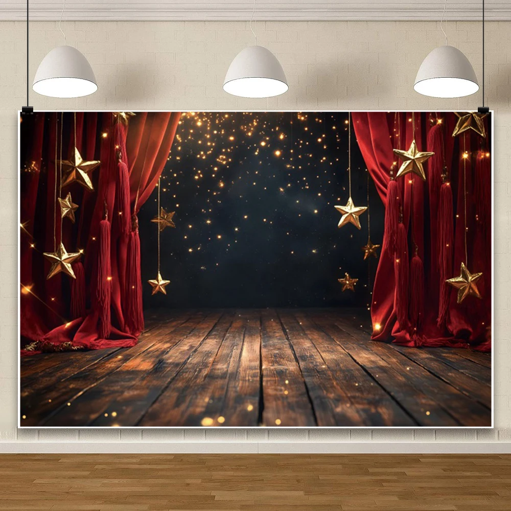 Fondo de circo rojo con purpurina dorada, tienda de parque de atracciones de carnaval, Baby Shower para recién nacido, telón de fondo para fiesta de 1er cumpleaños, utilería para fotomatón