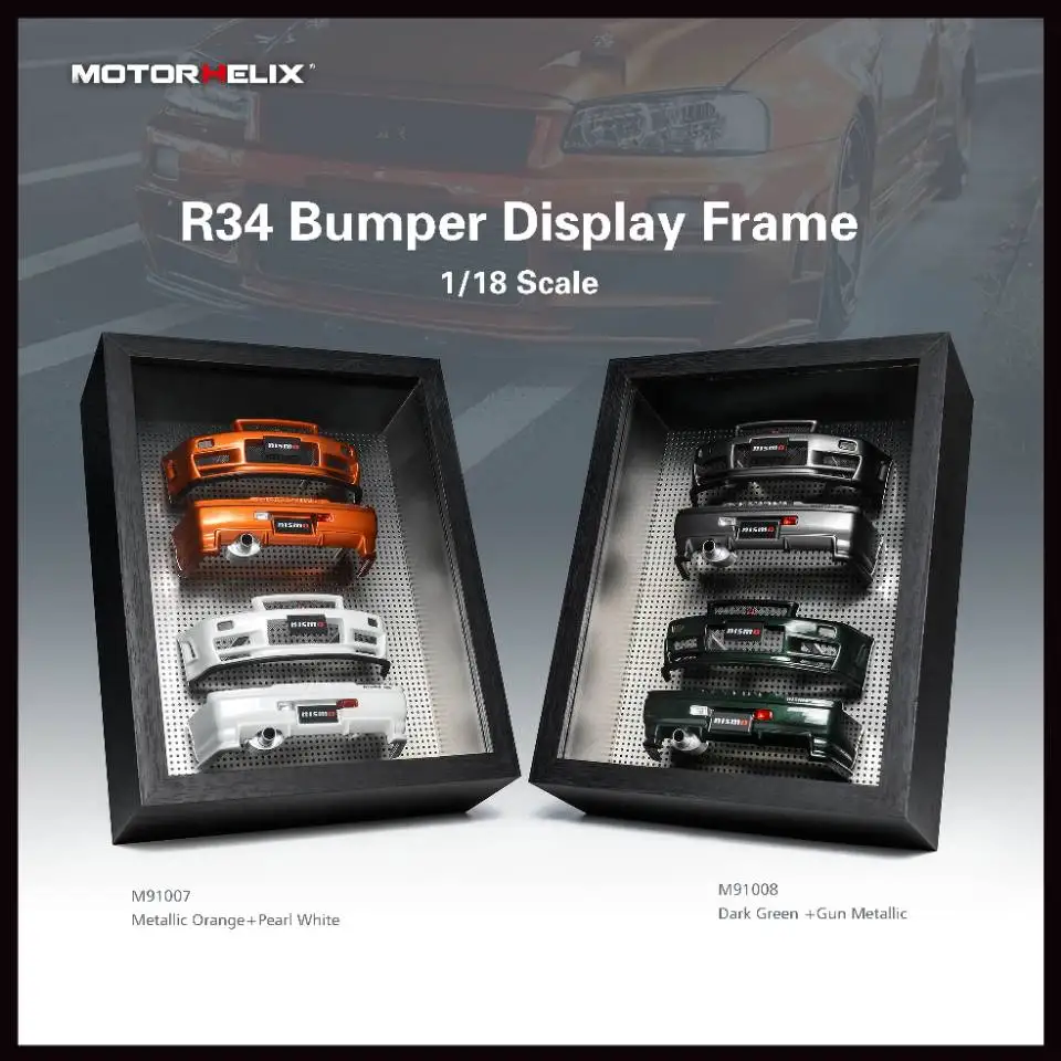 Diecast MH Car Model R34 Bumper Display Frame 1:18