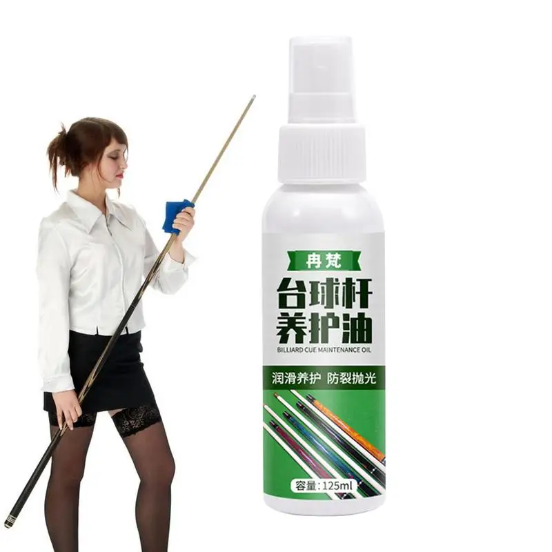 Pool Cue Shaft Oil 125ml Billiards Cue Shaft Polisher Cue Cleaning Pool Cue Shaft Care Wood Pool Cue Polish For Smooth