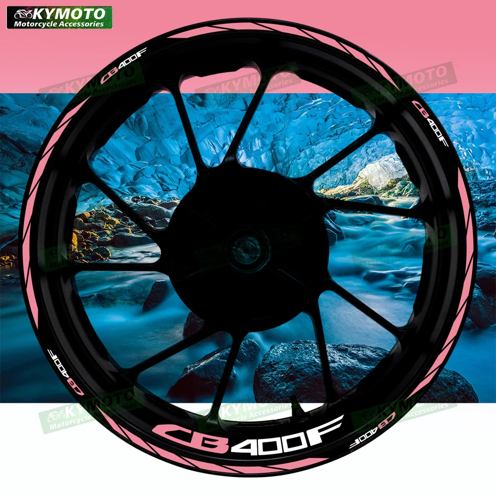 

For Honda CB400F CB 400F motorcycle accessories 17 inch front and rear wheel decals fairing hub reflective rim stickers