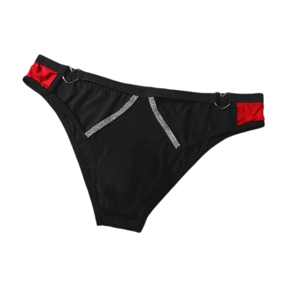 Herren-Dessous, Herren-Triangel-Slips, mit Herz-Muster, mit Gürtelriemen, mittelhohe Taille, dünne Herren-Slips, große Größen, atmungsaktive Unterwäsche für Herren. – Detail 14