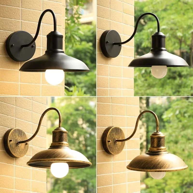 

American Retro Outdoor Waterproof Wall Lamps Industrial Wall Light Balcony Garden Villa Courtyard Outdoor Terrace Aisle Wall Sco