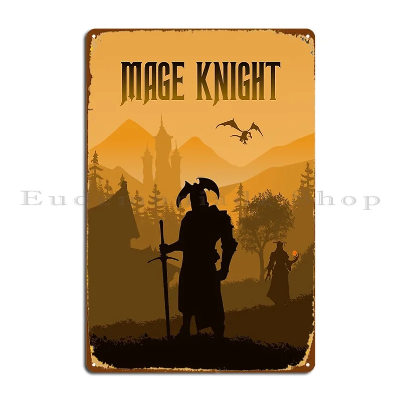 Magier Ritter Brettspiele minimalist ischen Reise Poster Stil Brettspiel Kunst Metall Zeichen Garage Club gedruckt Dekoration Zinn Zeichen Poster