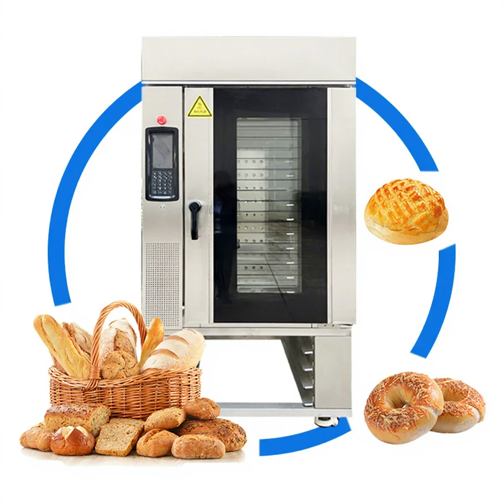 China 4 5 10 Tray Toaster Bake Countertop Hot Air Bakery Electric Industrial Gas Convection Oven