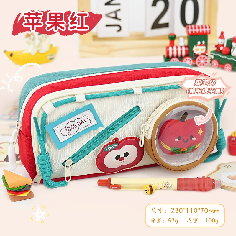 

Pencil Case Large Capacity Pencil Pouch DIY Velcro Handheld Pen Bag for Office School Student Teen Boy Girl Women Men Adult