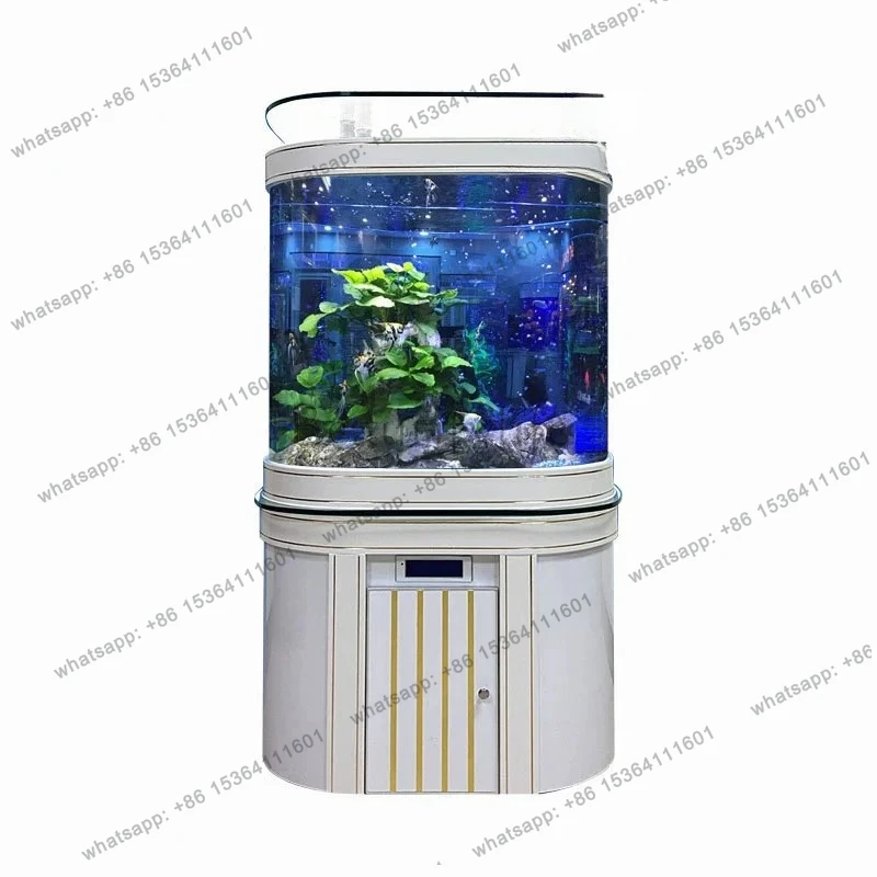 

household fish tank, large Nordic wind self-circulation in the living room, ecological lazy golden fish tank bottom filter