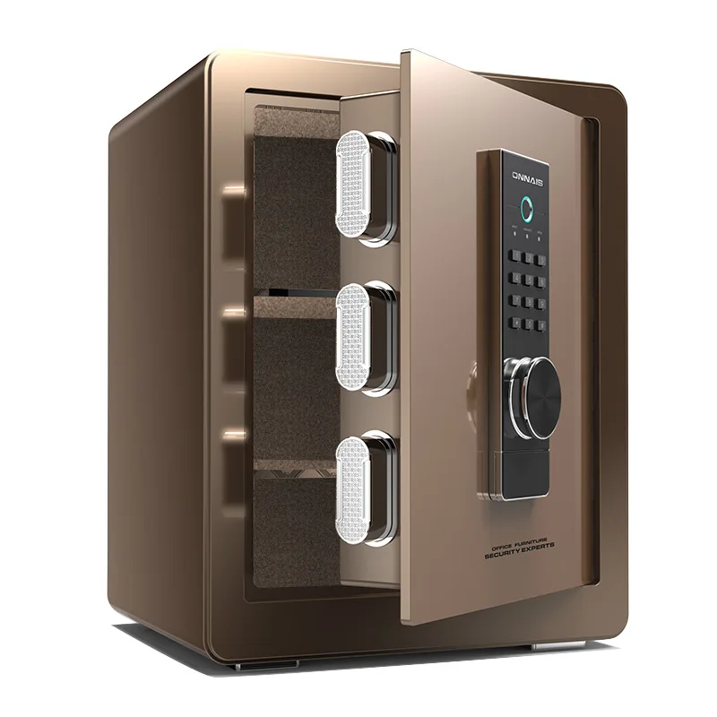 Safe Home Safe Fingerprint Password All Steel Electronic Safe Deposit Box Bedside Table