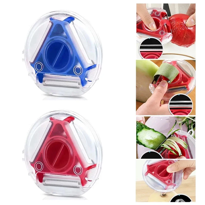 3in1 Magic Trio Peeler Set Slicer Shredder Peeler Julienne Cutter Multi Peel Blade Zesters Grater Kitchen Tool Accessorie