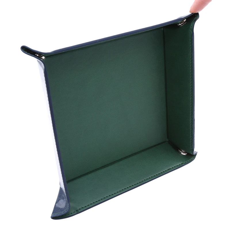 Kreative Klapp Tablett PU Leder Valet Schmuckstück Zusammenklappbare Telefon Schlüssel Brieftasche Münze Desktop Lagerung Kleinigkeiten Box Bins Zubehör – Detail 5