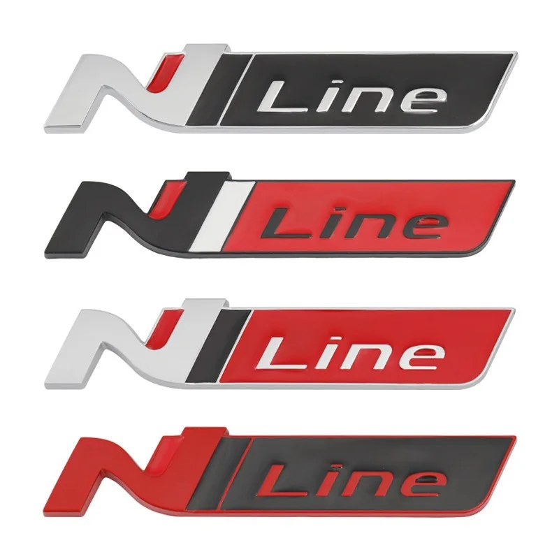 Car Sticker N Line Nline Emblem Badge Decal For Hyundai I20 I30 Kona Tucson Sonata Elantra Veloster Fender Front Grille Logo