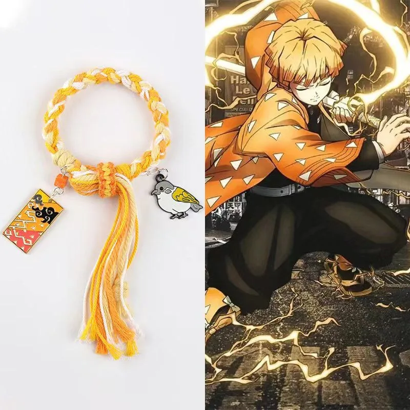 Demon Slayer Tokitou Muichirou Rengoku Kyoujurou Giyu Tomioka Bracelet Anime Peripheral Cute Cartoon Accessories Goods Gifts