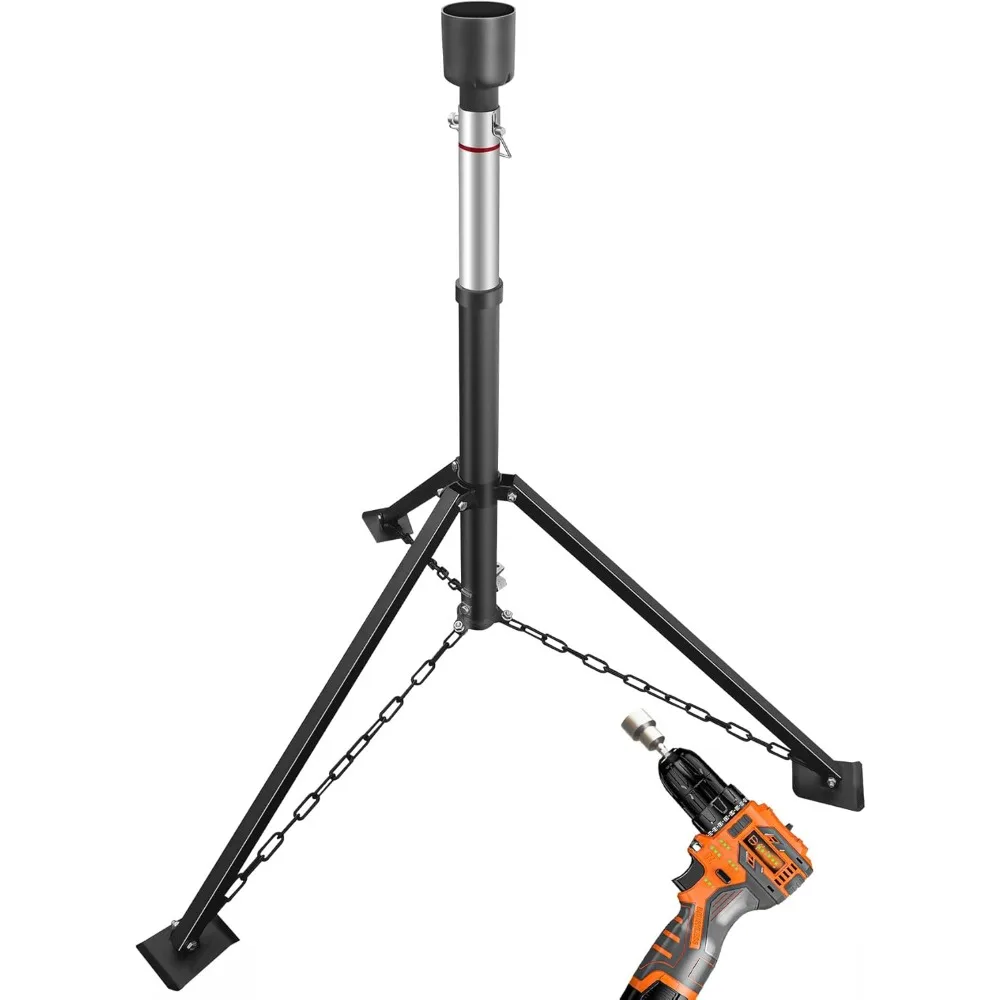 

King Pin Tripod Stabilizer Jack for 5th Wheel Trailer Rv, (Allow Drill Adjust), 5000lb Load Capacity & Adjustable Height from 35