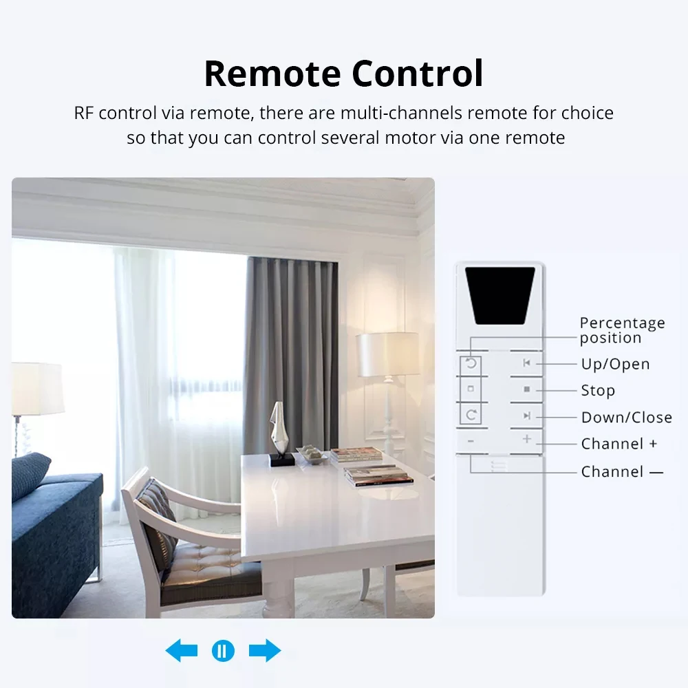 Zemismart TUYA Zigbee 3.0 Electric Curtain Motor with Customized Curtains Track Smartthings App Alexa Google Home Voice Control
