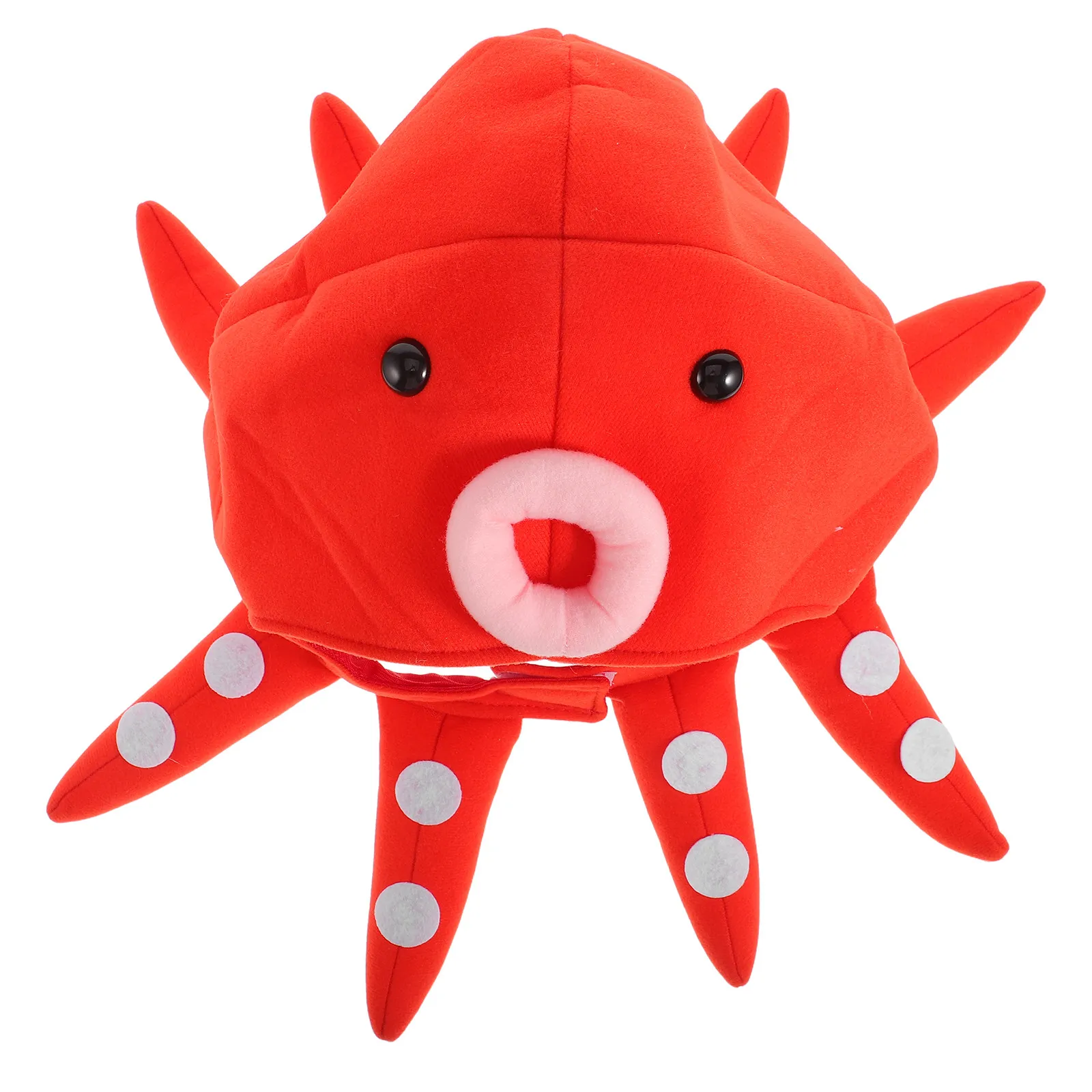 Octopus Hat Funny Ocean Theme Headwear Animal Costume Hats Cap Fancy Dress Red Cute Tentacle