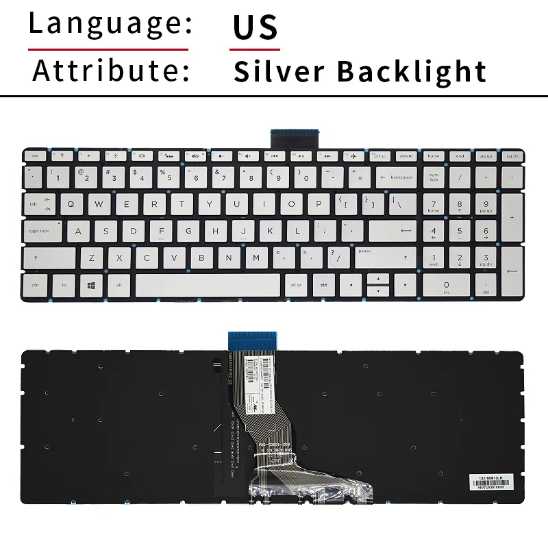 New Keyboard FOR HP 250 G6 255 G6 15-BS 15T-BS 15-BW 15Z-BW 15-CC 15-CK Keyboard US or Russian BLACK SILVER BACKLIT