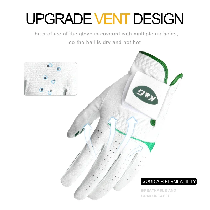Men\'s Left Hand Golf Gloves Breathable Golf Gloves Microsoft Fabric Comfortable Fit for Non-slip Durability Improved Grip 22/26