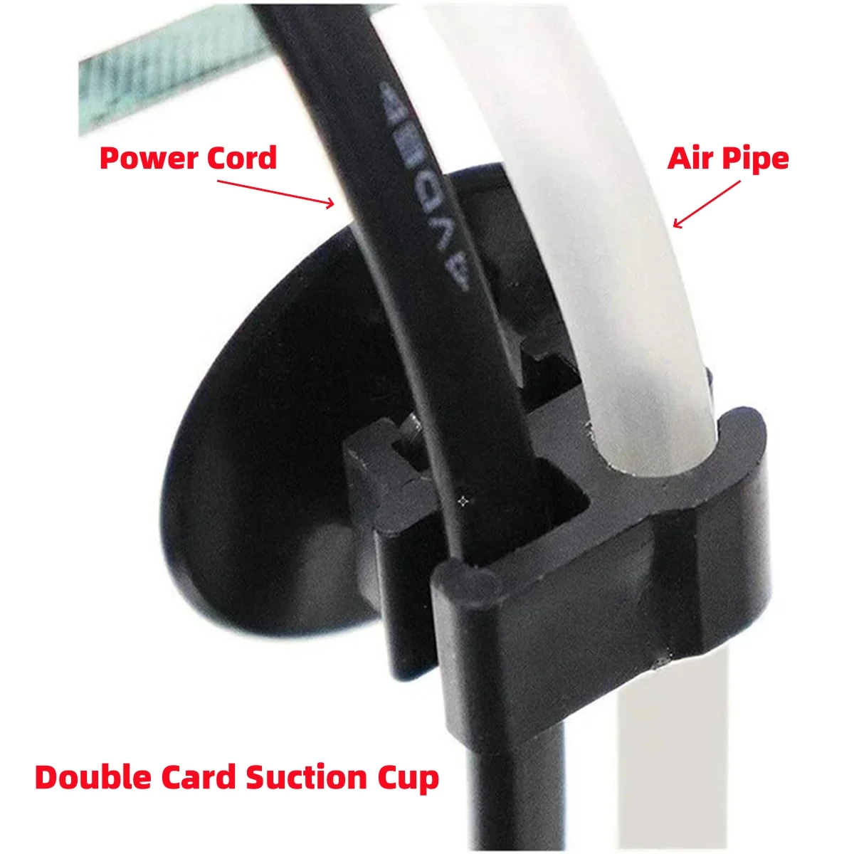 10Pcs Aquarium Fixed Suction Cup Oxygen Tube Power Cord Clip Fish Tank Turtle Tank Filter Wire Organizer Double Head Double Clip