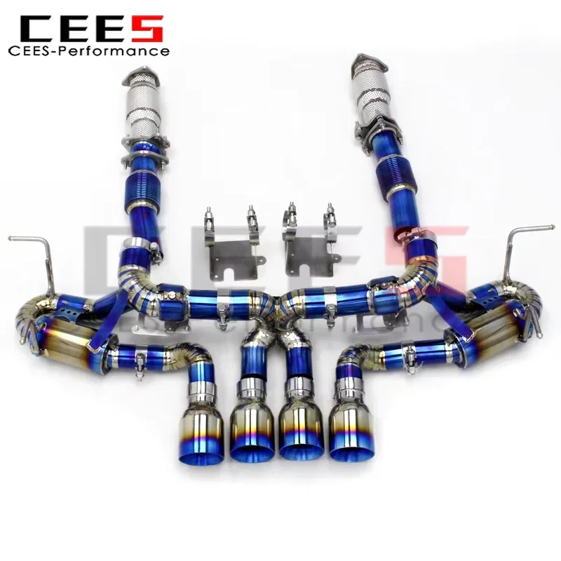 cees Catback Exhaust catted Downpipe For Chevrolet CORVETTE C8 Z06 2019-2024 Titanium Exhaust Pipe Valvetronic Muffler System