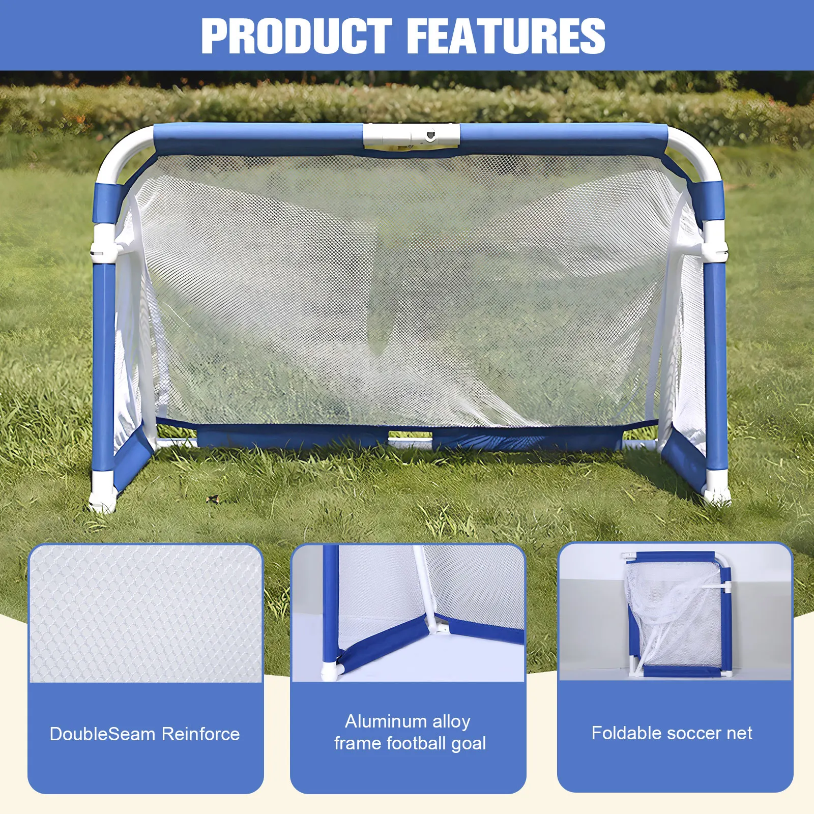 Soccer Net Foldable Football Goal Football Net for Kids and Youth Outdoor Soccer Ball Training