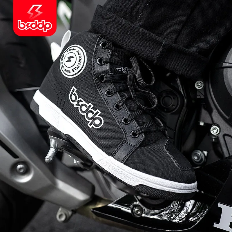 BSDDP Men's Motorcycle Riding Boots Anti Fall Off Road Rally Racing Touring Track Botas para Moto Non Slip Wear Resistant Sturdy