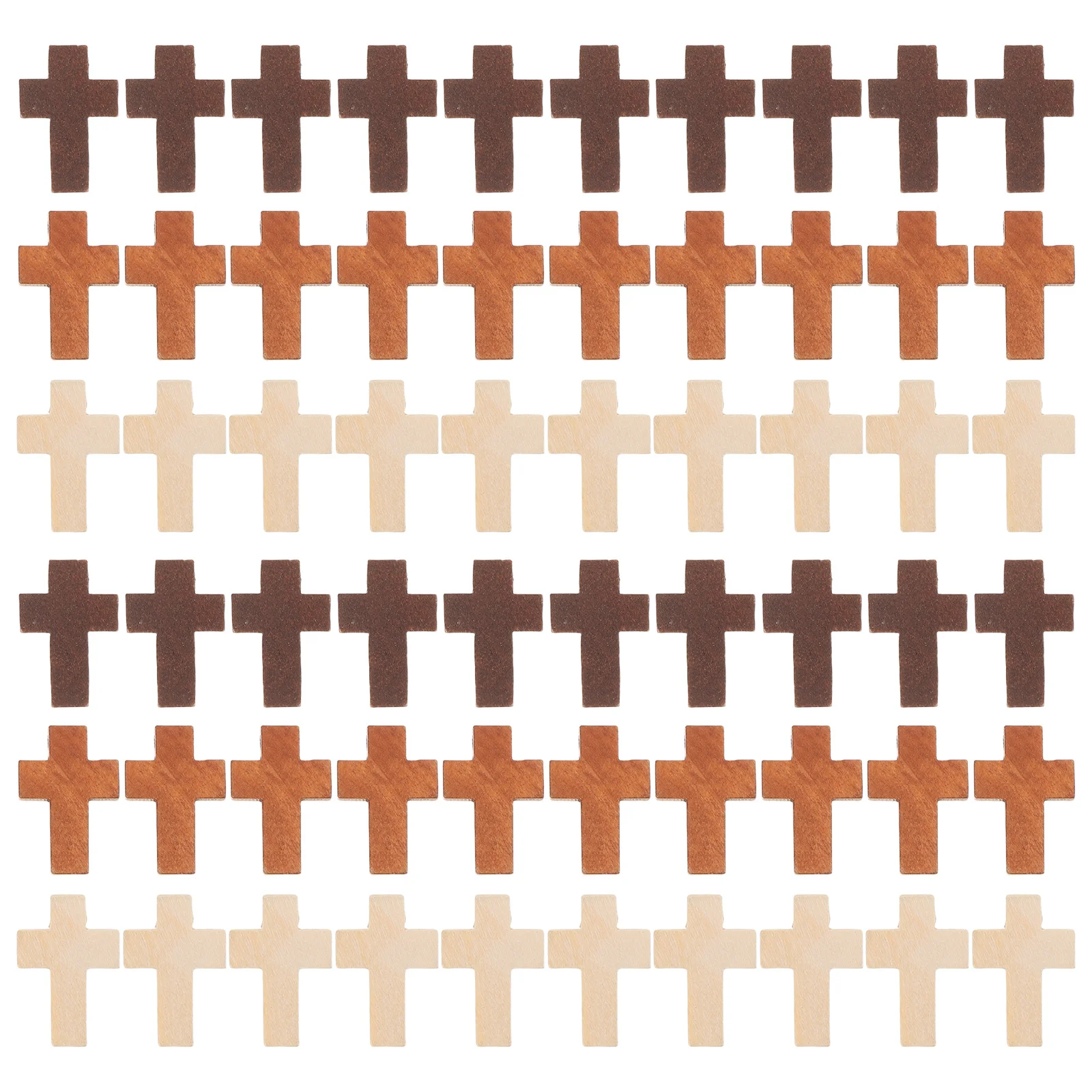 

300Pcs Wooden Cross Charms Vintage Style Religious Pendants for DIY Jewelry Making Christian Baptism Easter Church Decoration