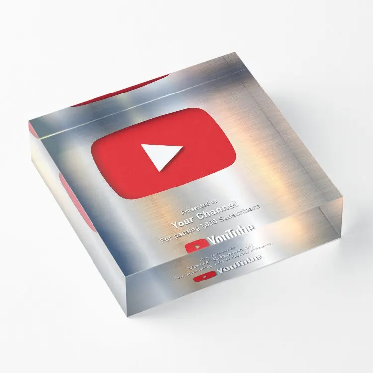 Send Me A Message Youtube Award Plaque Acrylic Block Cute Clear Decor Bedroom Funny Room Family Decoration Transparent Process