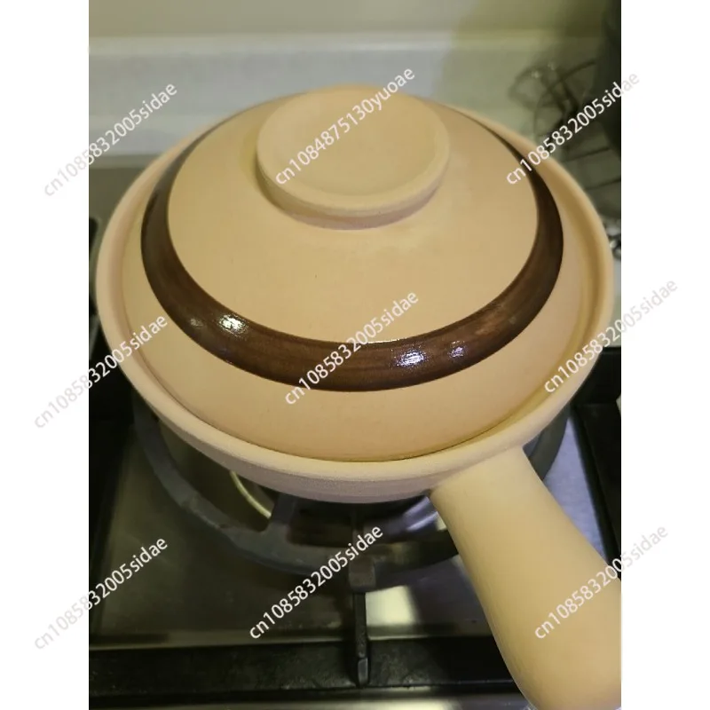 Japanese Handle Ceramic Soup Pot High Temperature Resistant Casserole Crock Pot Saucepan for Gas Stove