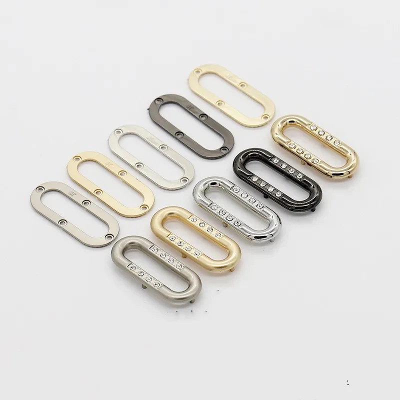 Metal Ring Oval EyeletScrew Grommets Purse Loop Connectors Oblong Purse Ring for Clothes Leather Decoretor Accessories