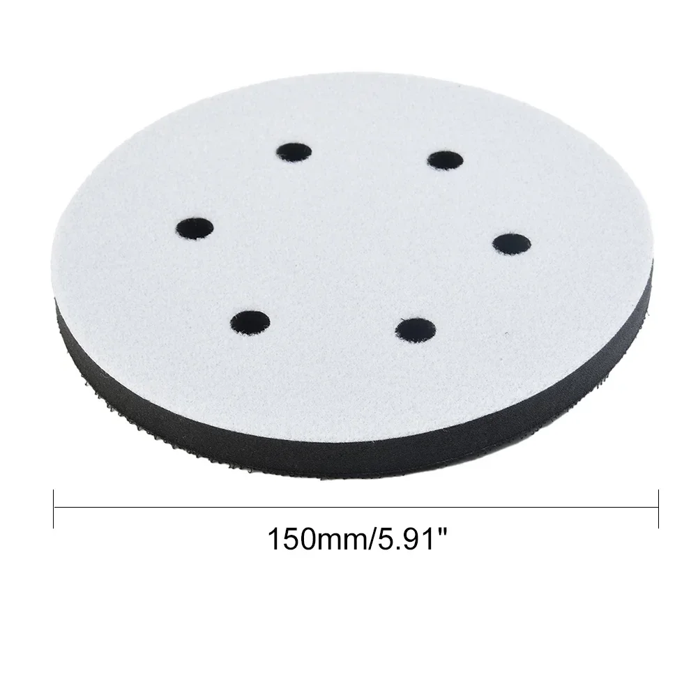 1PC Interface Pad 6 Inch 6 Holes Hook And Loop Soft Sponge Cushion Buffer Pads For Sanding Disc 150mm Orbital Sander Pads