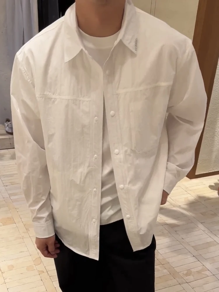 

Summer Men's Faion mat Color Collar irt Jaet Outdoor Casual Sun Protection Clothing Breathable Loose Fit