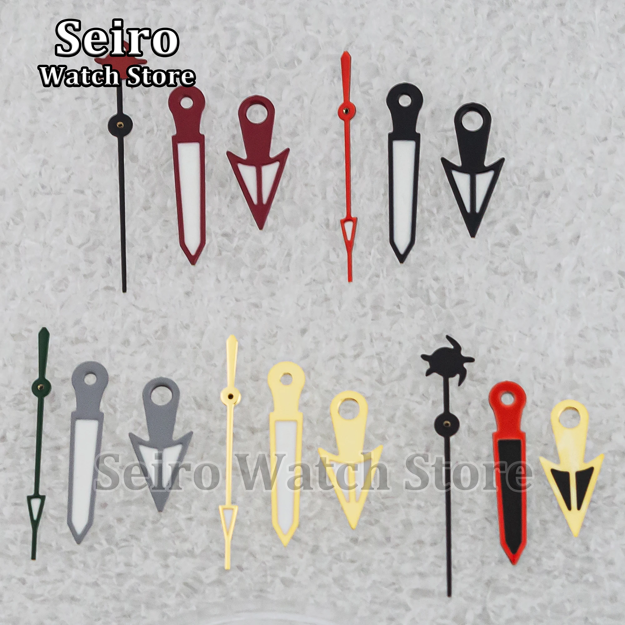 

Green Luminous Watch Hands Gold Black Gold Red Gray Watch Pointers Needles for NH35 NH36 Movement Modified Accessories Parts