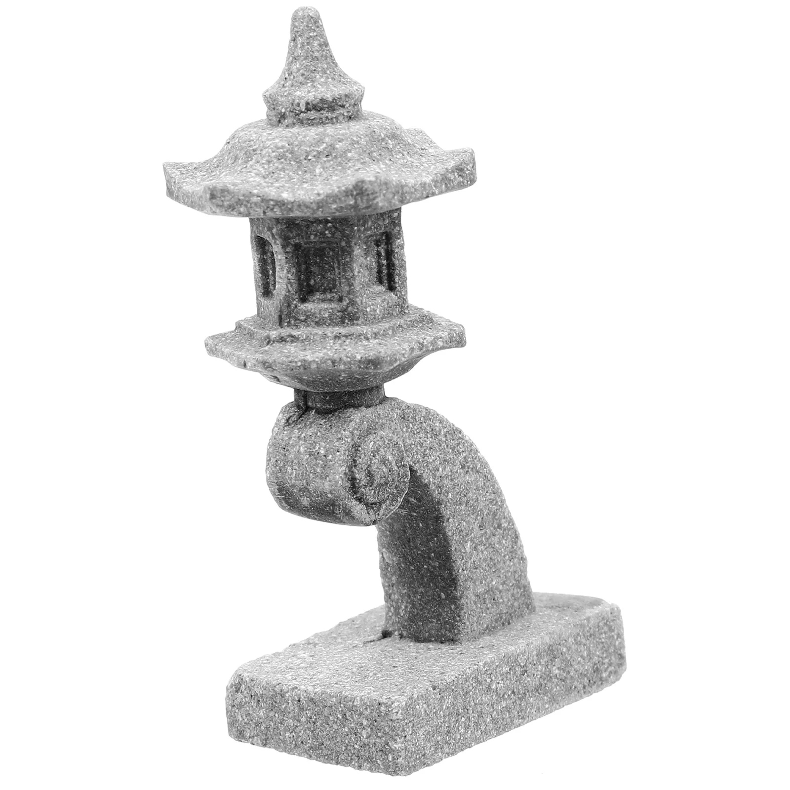 Stone Lantern Ornaments Pagoda Statue Decor Mini House Accessory Garden Sand Table Model Decoration Decorate