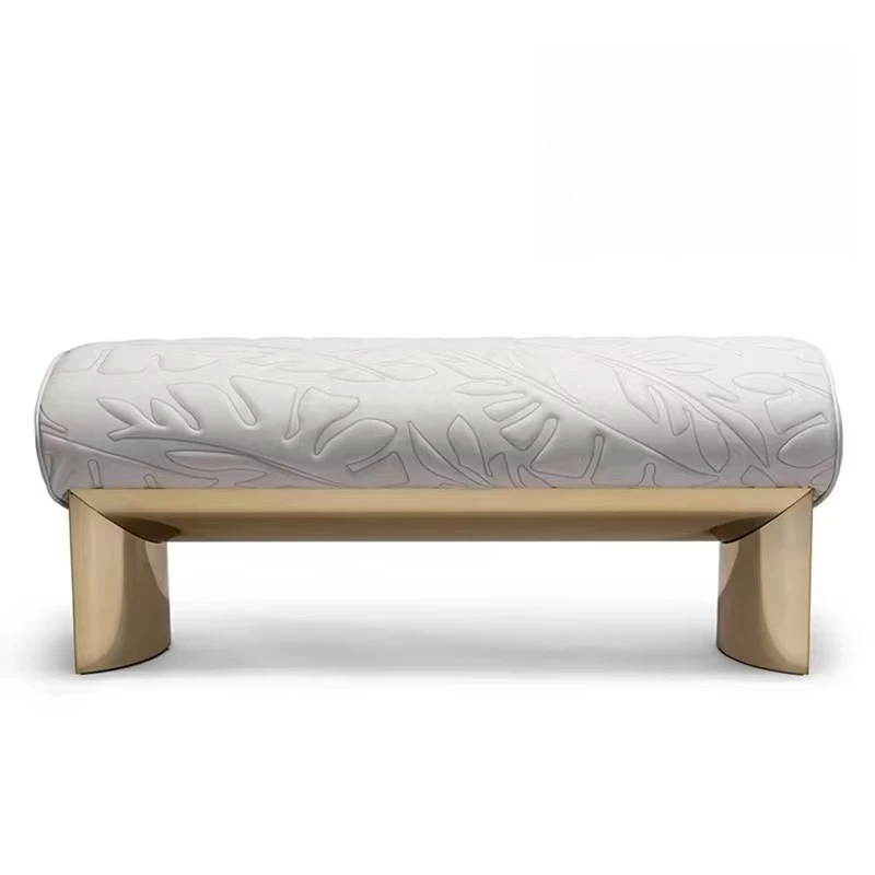 

Bedside stool Modern light luxury sofa stool Restaurant bench Low stool Leather footstool Bedside sofa