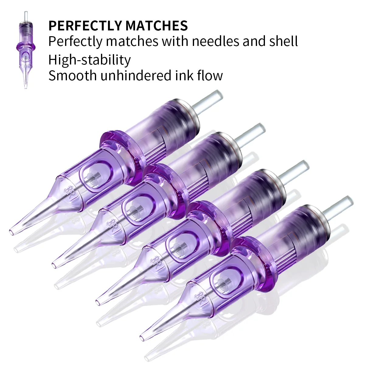 BIGWASP Tattoo Cartridge Needles  Purple RL Needles Cartridge Tattoo Supplies Sterile Tattaoo Needles dor Beauty And Health