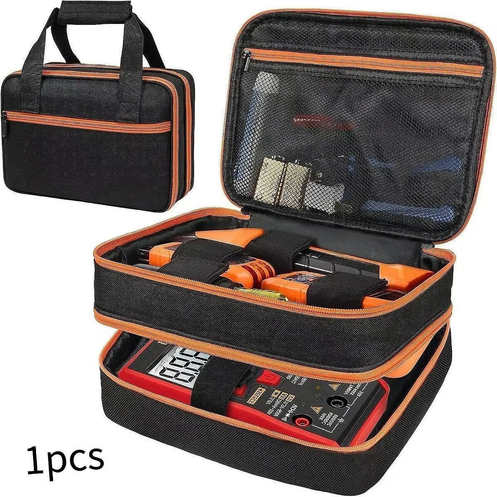 Multimeter Carrying Case Electrician Tool Bag for Cables AC Circuit Breaker Finder Current Tester Meter Clamp Meter Accessories