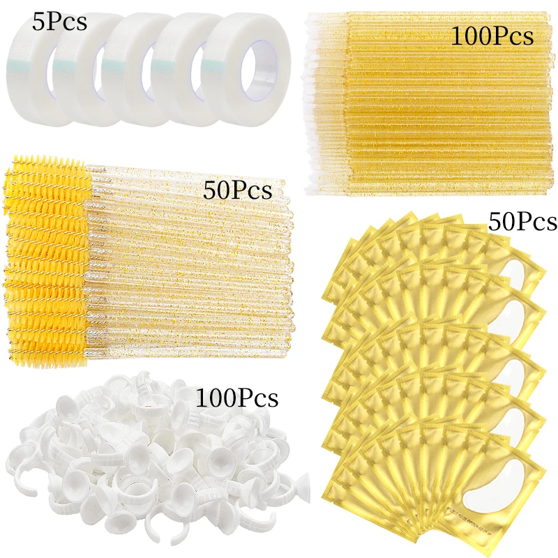 305 قطعة/المجموعة رمش تمديد لوازم عدة لاش مايكرو فرشاة الشريط حامل الصمغ حلقة لصقة عين المتاح ماسكارا الصولجانات قضيب #1