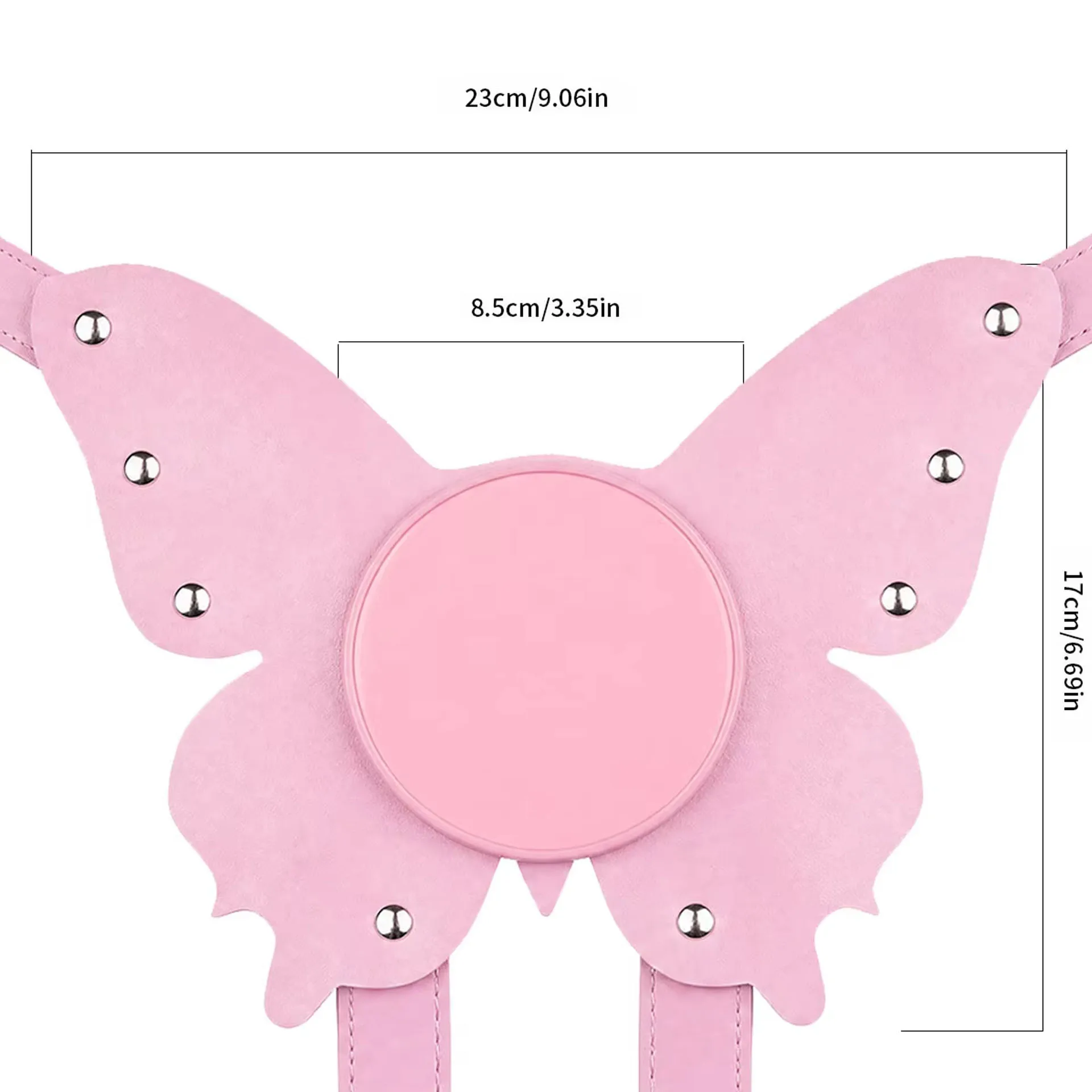 Butterfly Strap On Harness with Dildo Mount - Wearable Suction Cup Holder for Couples Pegging Play - view 2