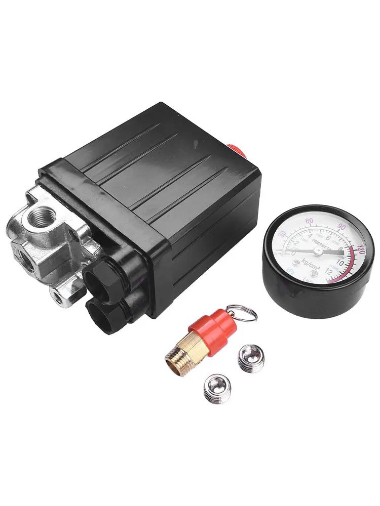 For Factories 175psi Pressure Switch Compressor Regulator Four Port Manifold Manual Compressor Shut Off For Factories