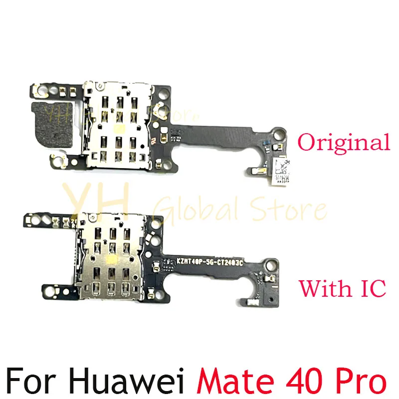 

For Huawei Mate 40 Pro RS SIM Card Reader Holder Flex Cable Conecction Mic Microphone Board