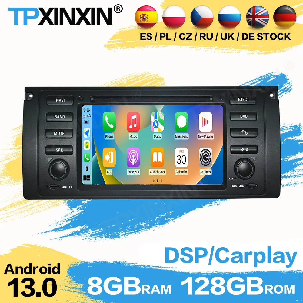 Intelligent System Car Radio With Android Screen For BMW X5 M5 E39 1995 1996 1997 1998 2000 2001 2002 2003 GPS Navi BT Head Unit