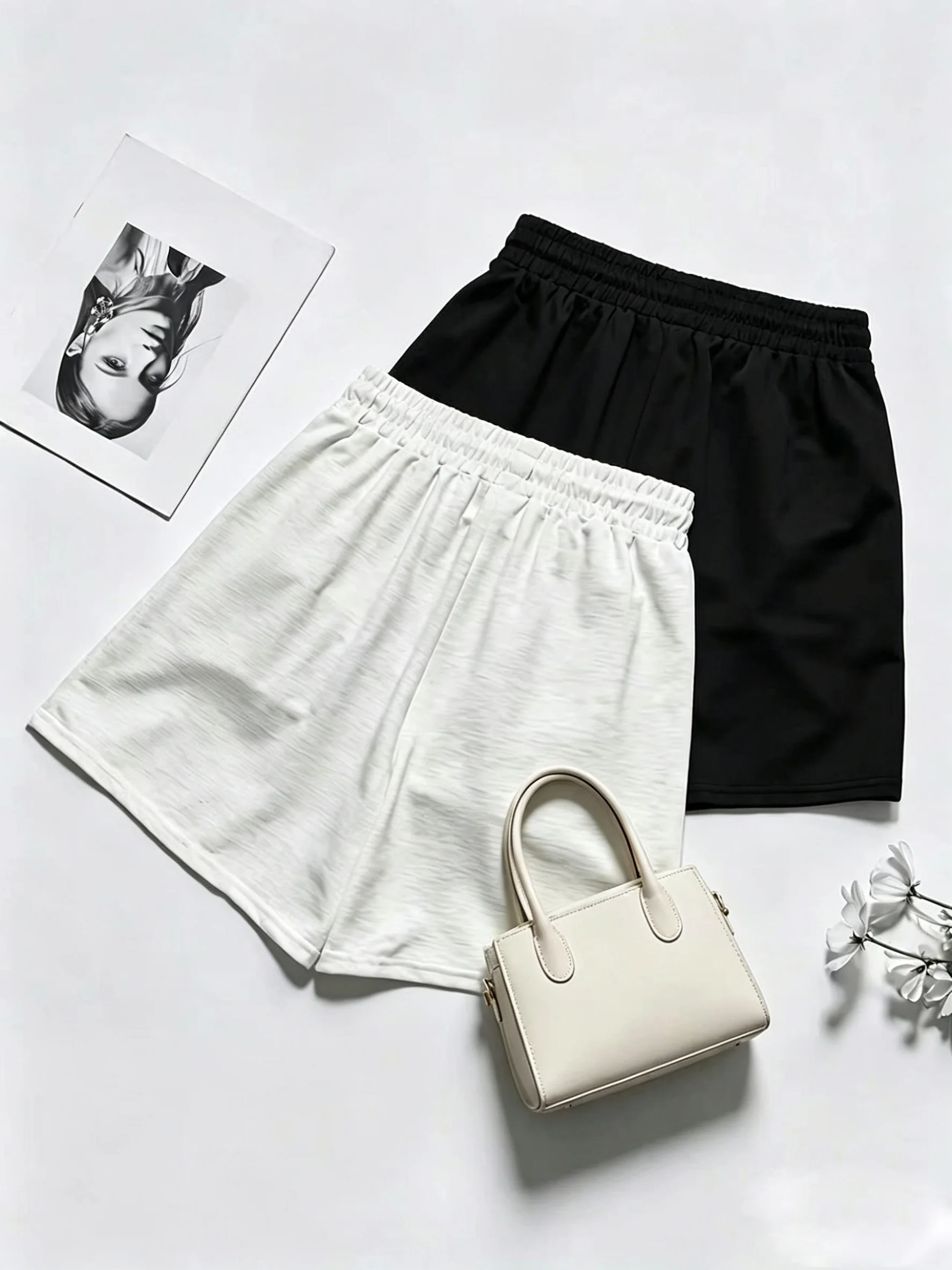 Women's Casual Shorts, Spring and Summer Styles with Drawstring and Pocket Shorts for Summer