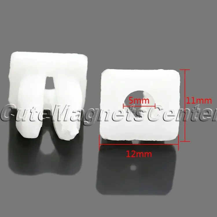 50Pcs 5mm Hole Auto Fastener White Car Plastic Push Rivet Fender Clips Fender Bumper Door Side Skirt Retainer Universal