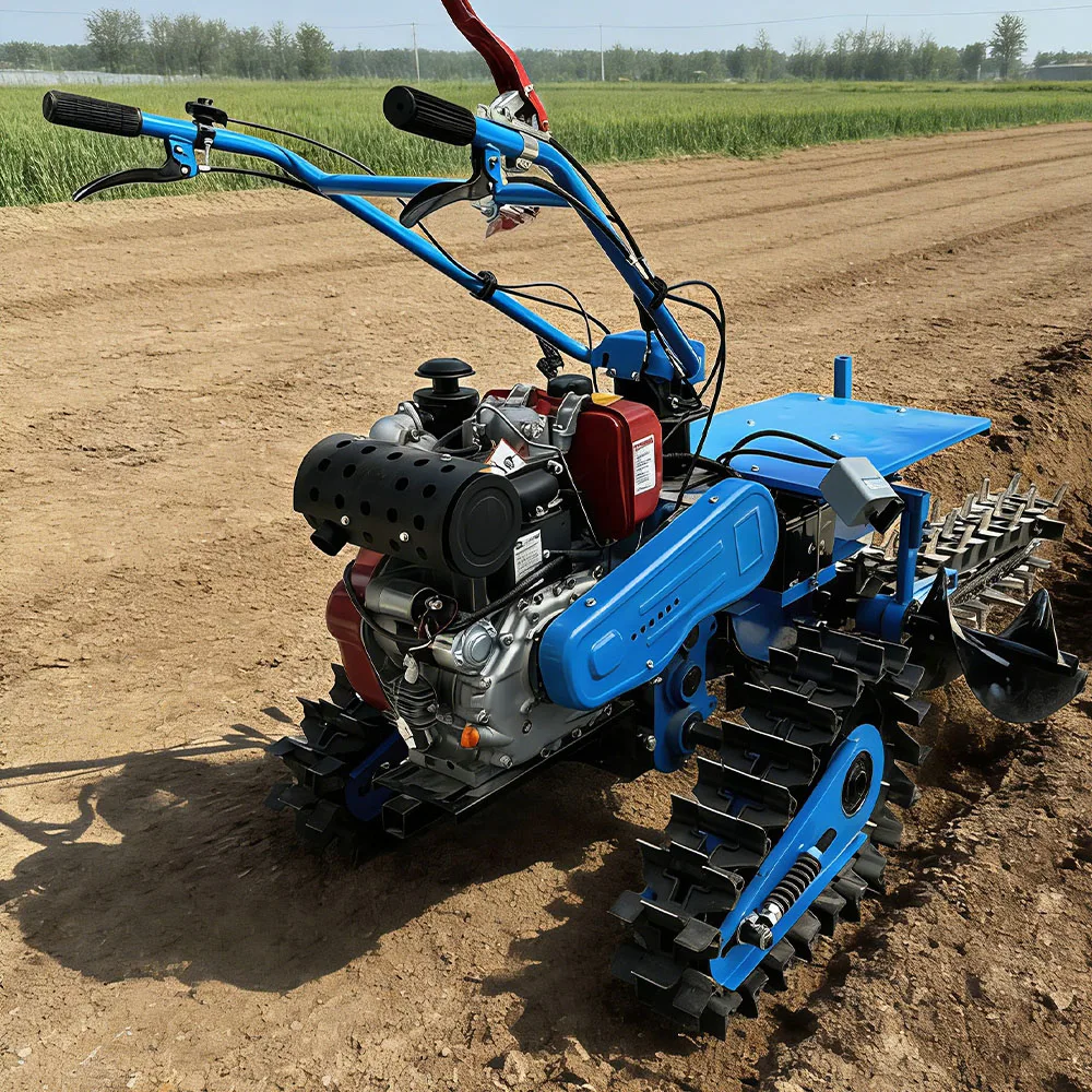 Multi-functional Diesel High Horsepower Ditcher 8.5kw Engine Digging Chain Trencher for Sale