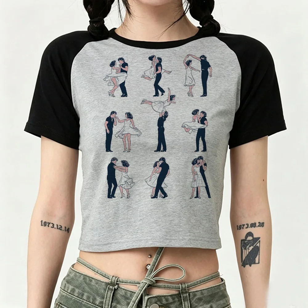 Dirty Dancing crop top teen grunge party kawaii graphic alternative  t-shirt jojifuku clearance sales y2k 2000s grunge
