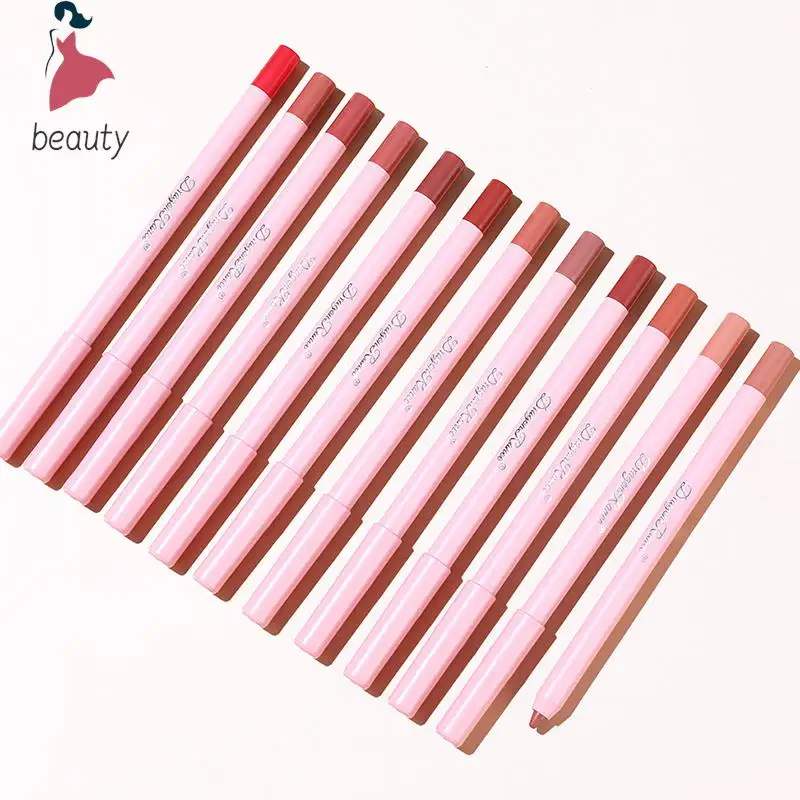 Crayon à lèvres multicolore résistant à l'eau, maquillage contour, longue durée, coupe antiarina, rouge à lèvres sexy, cosmétiques, 256