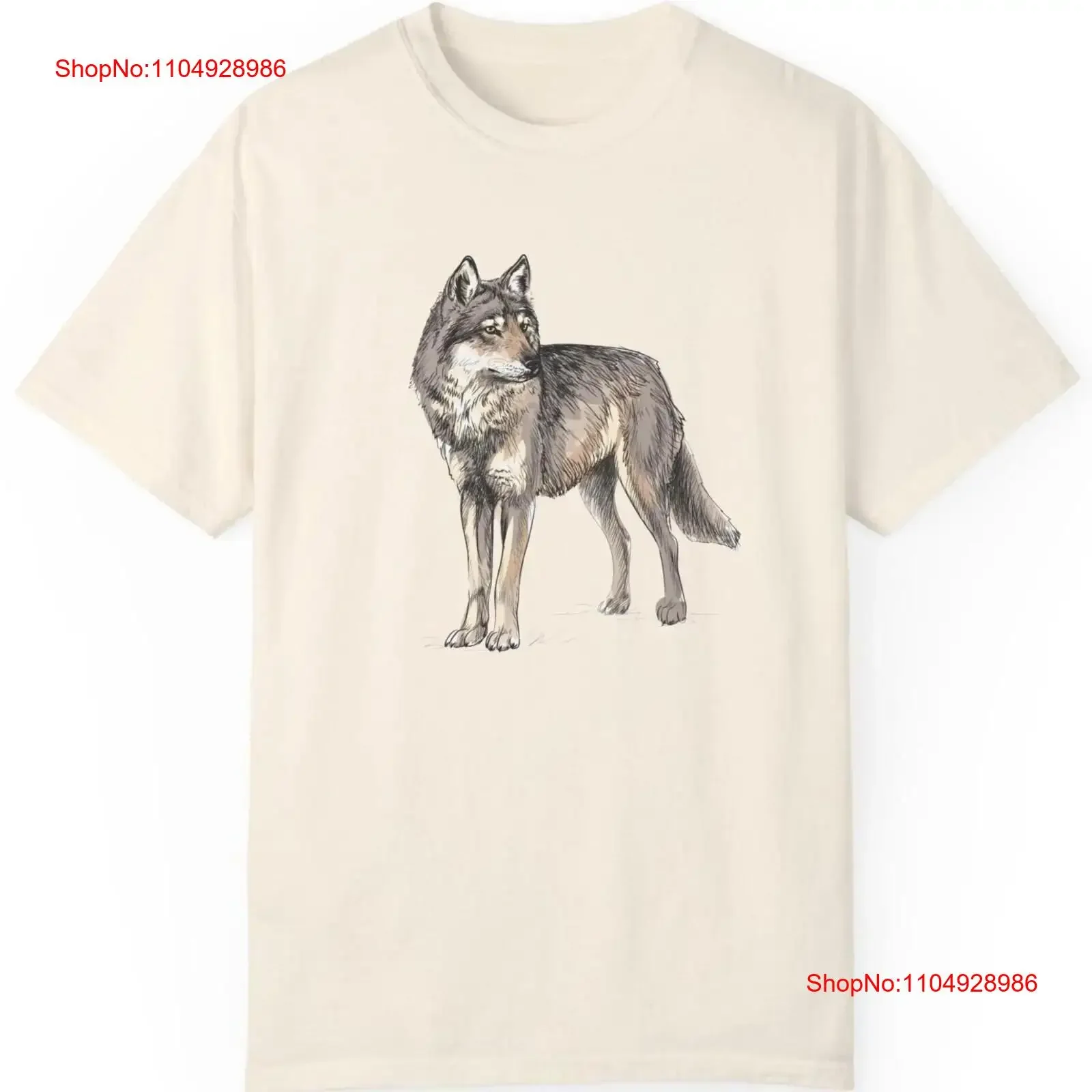 تي شيرت عتيق 90s وولف بتصميم مرسومة يدويًا ملابس حنين 90 مصبوغة عتيقة ملابس مصممة قليلاً للجنسين