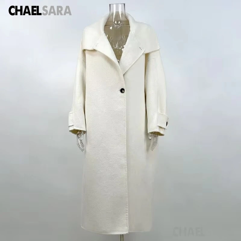 Women's Double-Sided Wool Coat - Long Loose Winter Overcoat