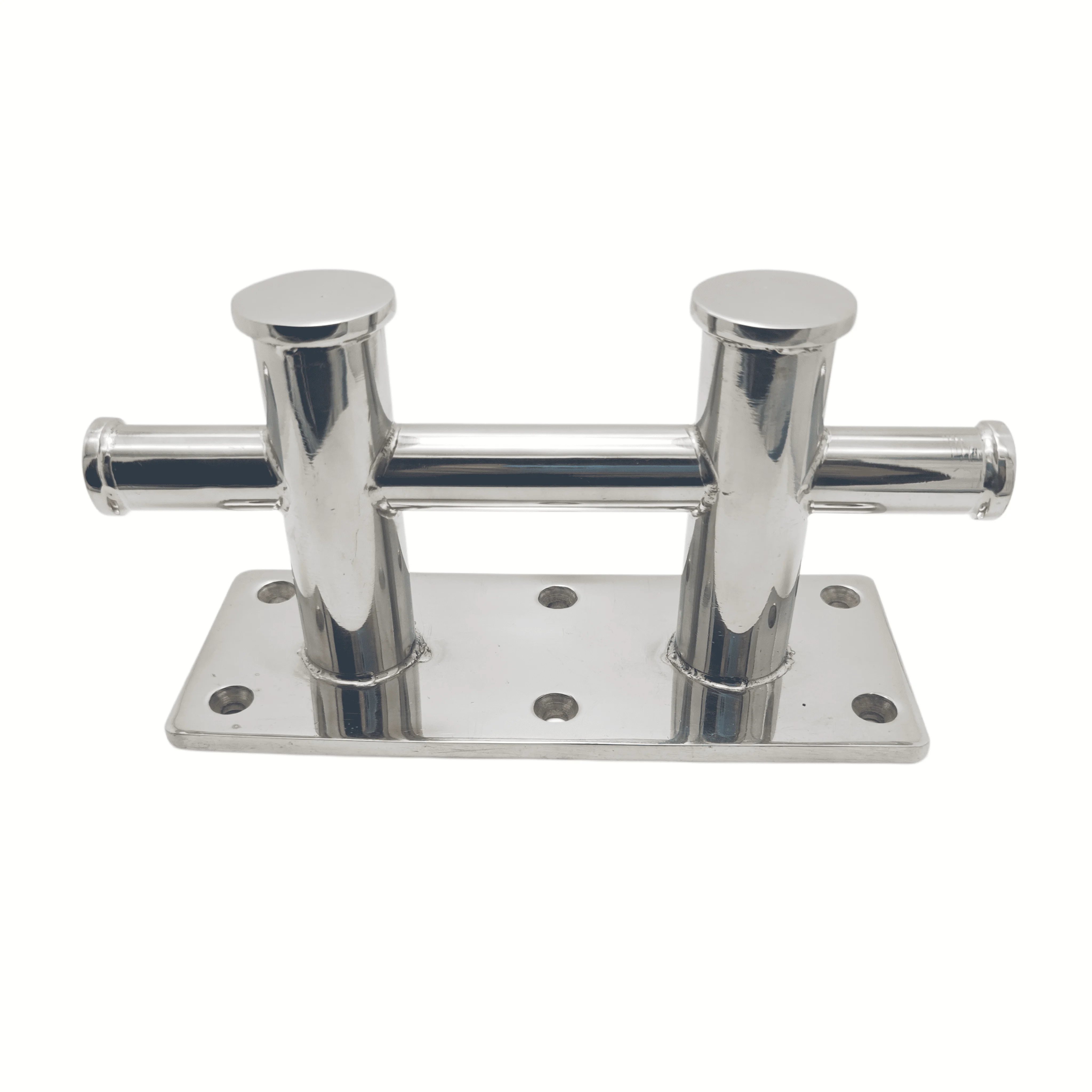 Marine Hardware Supplies 316 Stainless Steel Mirror Polished Mooring Dock Slotted Cross Cleat Bollards Yacht