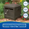 225-Fuß Smart Trak Wicker Garden Hose Reel Guide and Hideaway, Java Brown 4